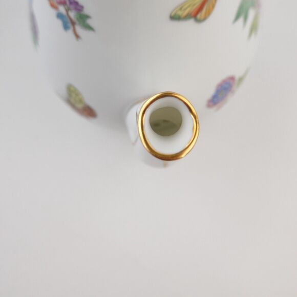 HEREND Queen Victoria Individual Coffee Pot With Bunny Final 3412, Ear chip,RARE - Picture 15 of 16